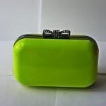 Green Candy Box Clutch Bag With Bow Clasp